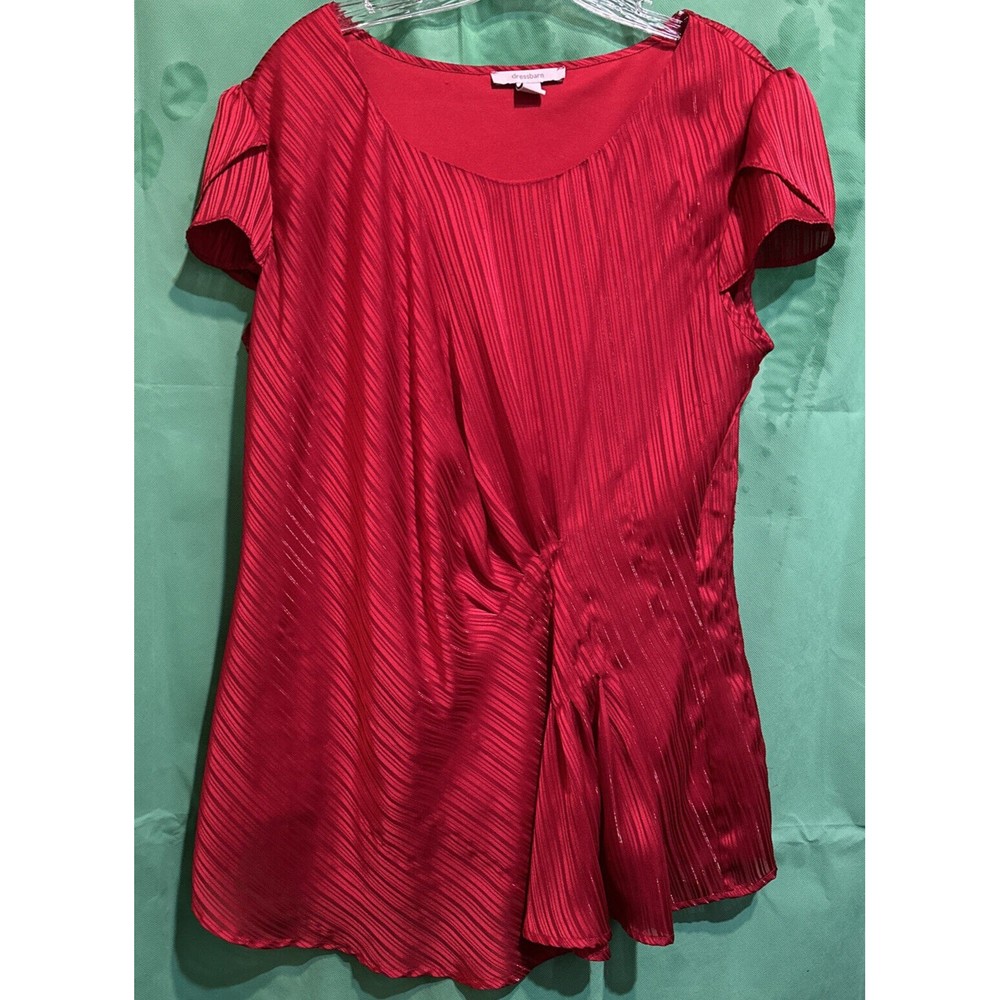 Dressbarn red cap sleeve blouse